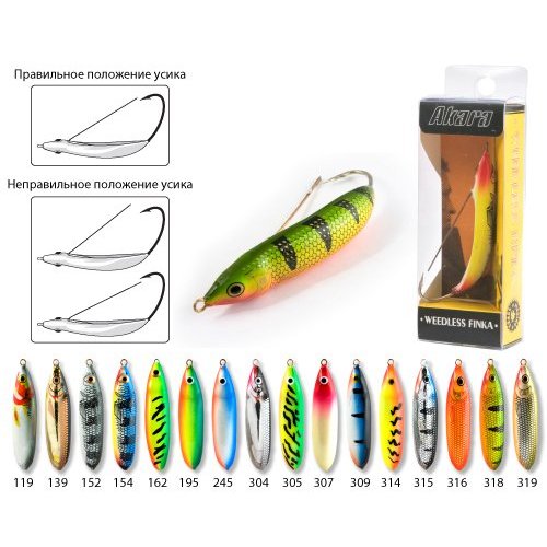 Блесна незацепляйка Akara Weedless Finka CNS, Длина: 80 мм Вес: 14 гр. Цвет: 119
Блесна незацепляйка Akara Weedless Finka CNS, Длина: 80 мм Вес: 14 гр. Цвет: 119