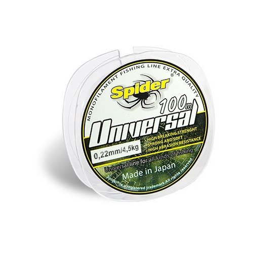 

Леска Spider Universal 100 м, Длина: 100 м Диам: 0,32 мм Тест: 9,1 кг, Прозрачный