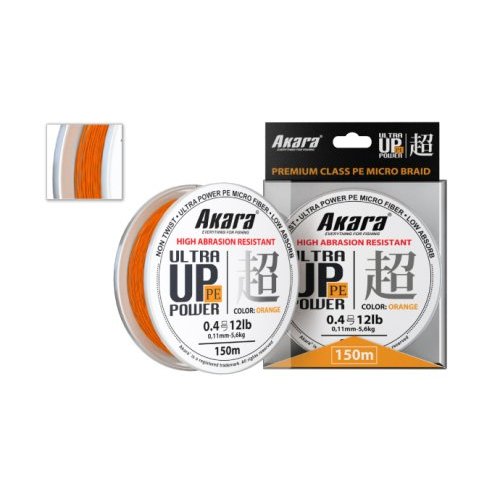 

Шнур Akara Ultra Power PE Micro Braid Orange 150 м, Длина: 150 м Диам: 0,12 мм Тест: 6,5 кг, Оранжевый