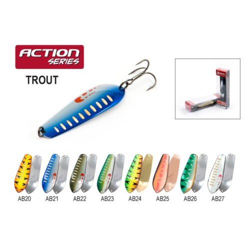

Блесна колебалка Akara Action Series Trout, Длина: 85 мм Вес: 26 гр. Цвет: AB25