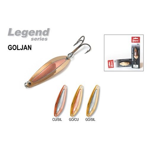 

Блесна колебалка Akara Legend Goljan со вставкой, Длина: 55 мм Вес: 10 гр Go(Cu)
