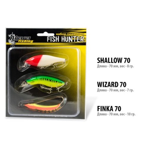 

Набор приманок Akara Fish Hunter CNB70 , Длина: 70мм/70 мм/70 мм Вес: 8 гр/7 гр/10 гр