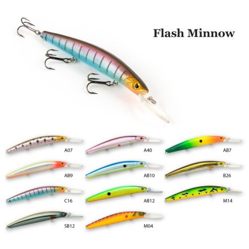 

Воблер Raiden Flash Minnow 95 , Длина: 95 мм Вес: 9,5 гр. Цвет: AB7