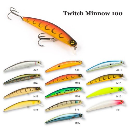 

Воблер Raiden Twitch Minnow 100, Длина: 100 мм Вес: 10,7 гр. Цвет: S21