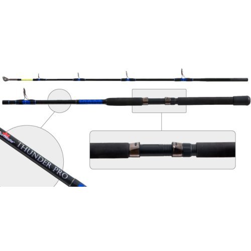 

Спиннинг штекерный стекло 2 колена Surf Master 1454 Thunder Pro с роликом под стакан, Длина: 1,65 м (90 см.) Вес: 320 гр. Тест: (300-500) гр.