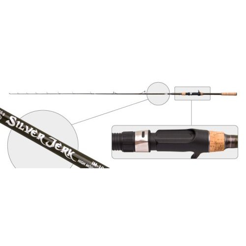 

Спиннинг штекерный угольный 2 колена Surf Master 3052 Silver Jerk IM10 с курком, Длина: 1,9 м.(145 см.) Вес: 230 гр. Тест: (20-120) г.