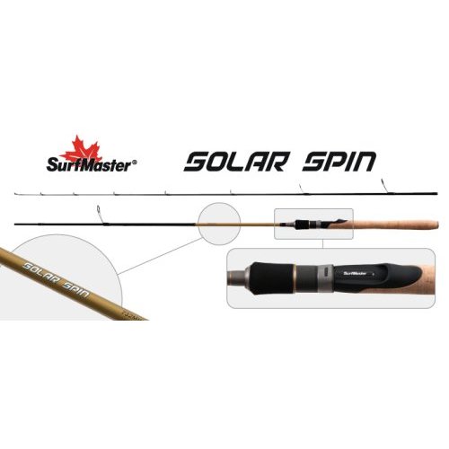 

Спиннинг штекерный угольный 2 колена Surf Master SP1125 Solar Spin, Длина: 2,7 м (140 см.) Вес: 150 гр. Тест: (5,5-21) г.