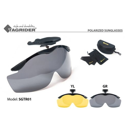 

Визор Tagrider в чехле SGTR01 (2 шт.) GR YL крепление на кепку