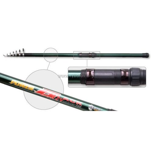 

Удилище телескоп стекло Akara Power Black, Длина: 6,0 м. (1,21 м.) Вес: 520 гр. Тест: (10-40) гр.